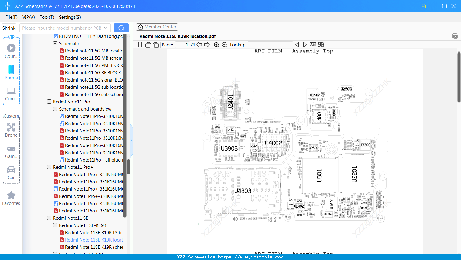 Xiaomi Redmi Note 11SE K19R Location